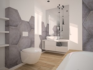 łazienka szarość i biel - zdjęcie od DiA Sp. z o.o.