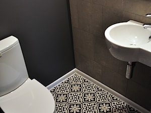Płytki cementowe toaleta - zdjęcie od domRustykalny.pl - Rogiński Warsztat Artystyczny