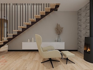 Dom w minimalistycznym stylu - Salon, styl minimalistyczny - zdjęcie od Izabela Widomska Wnętrza