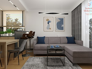 Minimalistyczne męskie mieszkanie - Salon, styl nowoczesny - zdjęcie od Izabela Widomska Wnętrza