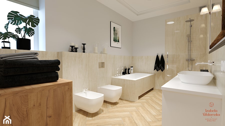 Elegancka łazienka - zdjęcie od Izabela Widomska Wnętrza