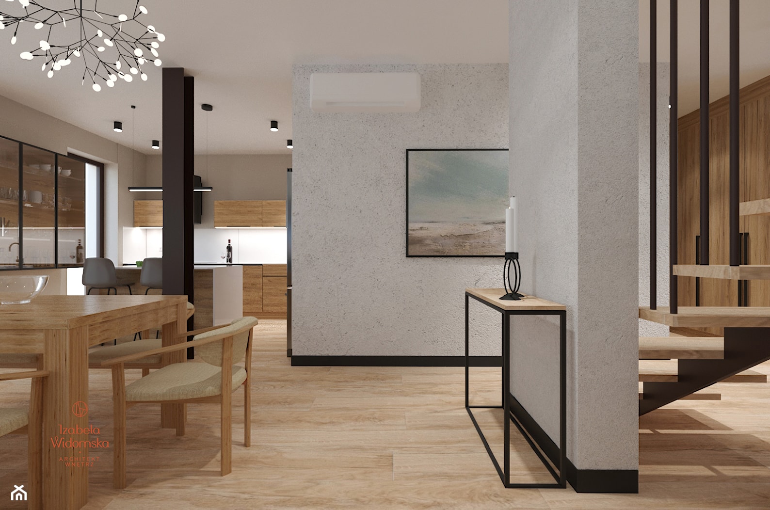 Dom w minimalistycznym stylu - Salon, styl nowoczesny - zdjęcie od Izabela Widomska Wnętrza - Homebook