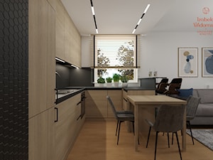 Minimalistyczne męskie mieszkanie - Kuchnia, styl nowoczesny - zdjęcie od Izabela Widomska Wnętrza