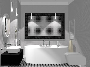 Wizualizacja łazienki Black&White