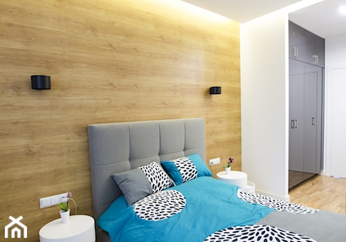 MIESZKANIE 74M² – ZIELONY ŻOLIBORZ - Średnia sypialnia, styl nowoczesny - zdjęcie od Devangari Design