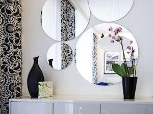 MIESZKANIE 74M² – ZIELONY ŻOLIBORZ - Biały salon, styl nowoczesny - zdjęcie od Devangari Design