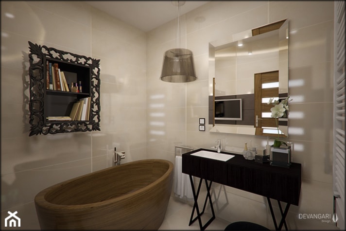 Elegancka łazienka i kuchnia - Łazienka, styl nowoczesny - zdjęcie od Devangari Design