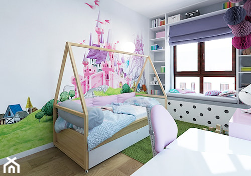 APARTAMENT 130M² – WILANÓW - Średni biały pokój dziecka dla dziecka dla dziewczynki, styl nowoczesny - zdjęcie od Devangari Design