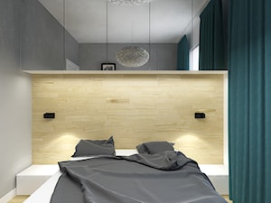 DOM 73M² – LUBOŃ K.POZNANIA - Mała szara sypialnia, styl skandynawski - zdjęcie od Devangari Design