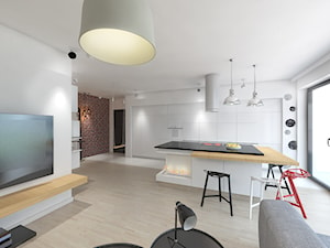 Wizualizacje | Mieszkanie 100m² Wilanów - Kuchnia, styl industrialny - zdjęcie od Devangari Design