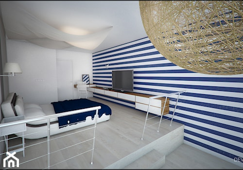 Marynistyczna sypialnia - zdjęcie od Devangari Design