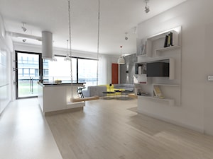 Wizualizacje | Mieszkanie 100m² Wilanów - Hol / przedpokój, styl minimalistyczny - zdjęcie od Devangari Design
