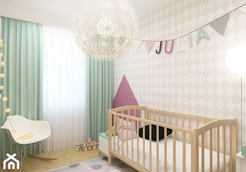 DOM 73M² – LUBOŃ K.POZNANIA - Średni beżowy biały pokój dziecka dla dziecka dla dziewczynki, styl skandynawski - zdjęcie od Devangari Design