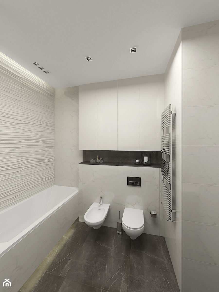 APARTAMENT 130M² – WILANÓW - Średnia bez okna łazienka, styl nowoczesny - zdjęcie od Devangari Design