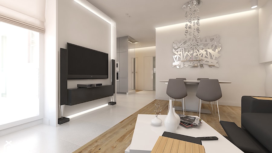 Mieszkanie 70m² Praga Płd - Salon, styl nowoczesny - zdjęcie od Devangari Design