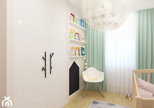DOM 73M² – LUBOŃ K.POZNANIA - Mały beżowy pokój dziecka dla niemowlaka dla dziecka dla chłopca dla dziewczynki, styl skandynawski - zdjęcie od Devangari Design