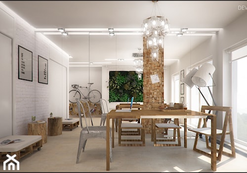 EKO KAWALERKA - Duża biała jadalnia jako osobne pomieszczenie, styl skandynawski - zdjęcie od Devangari Design