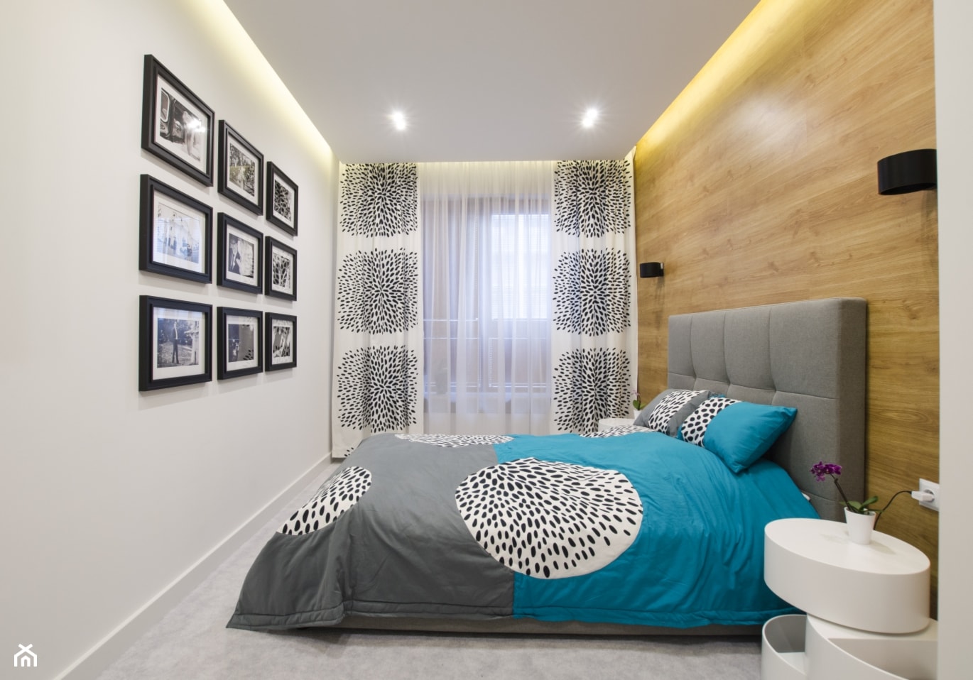 MIESZKANIE 74M² – ZIELONY ŻOLIBORZ - Średnia sypialnia, styl nowoczesny - zdjęcie od Devangari Design - Homebook