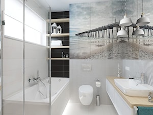 DOM 73M² – LUBOŃ K.POZNANIA - Średnia na poddaszu bez okna łazienka, styl skandynawski - zdjęcie od Devangari Design