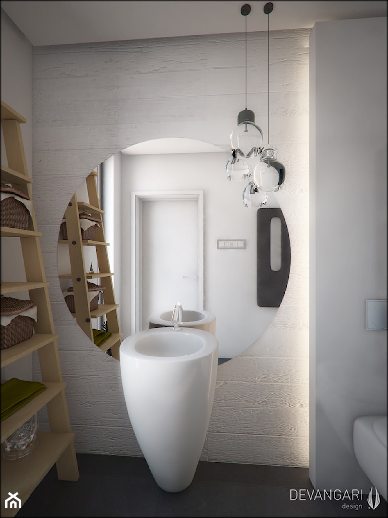 Mała łazienka w stylu marynistycznym - zdjęcie od Devangari Design - Homebook