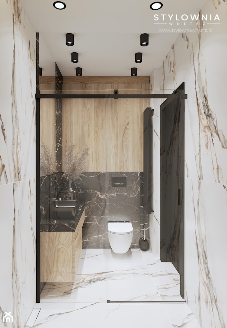 Mała łazienka z prysznicem - Łazienka, styl nowoczesny - zdjęcie od Stylownia Wnętrz Projektownie i aranżacja wnętrz - Homebook