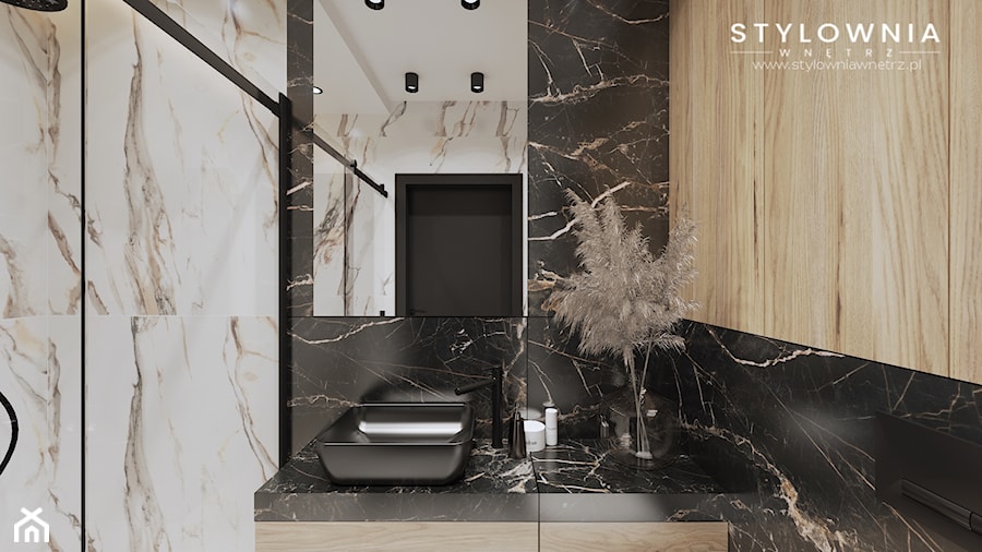 Mała łazienka z prysznicem - Łazienka, styl nowoczesny - zdjęcie od Stylownia Wnętrz Projektownie i aranżacja wnętrz