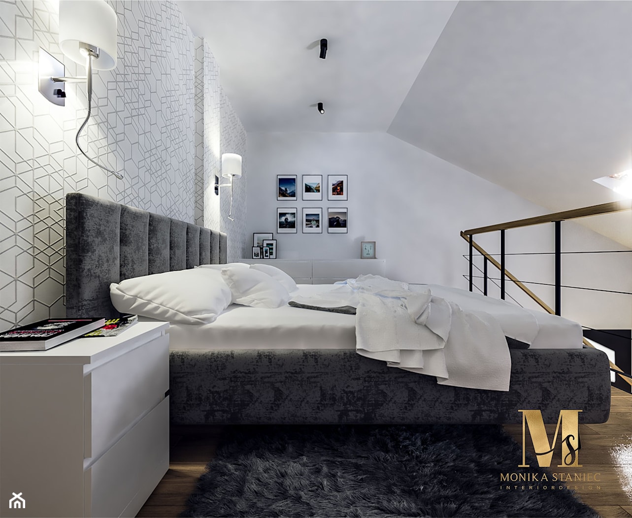 Sypialnia na antresoli - zdjęcie od Monika Staniec Interior Design - Homebook