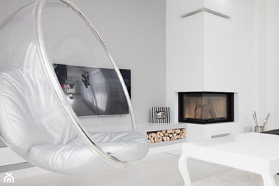 Strefa kominkowa i telewizyjna - zdjęcie od Monika Staniec Interior Design