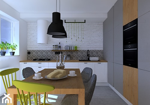 kuchnia z jadalnią oliwka - zdjęcie od Monika Staniec Interior Design