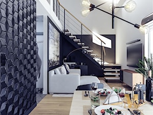 Salon w czerni - zdjęcie od Monika Staniec Interior Design