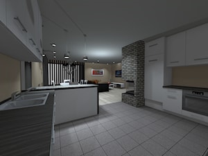 Projekt wnętrz domku jednorodzinnego - Kuchnia, styl minimalistyczny - zdjęcie od Martyniuk Jakub Biuro Architektoniczne