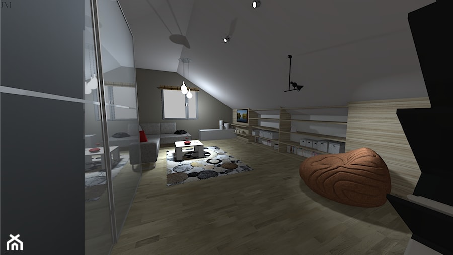 Projekt wnętrz domku jednorodzinnego - Pokój dziecka, styl minimalistyczny - zdjęcie od Martyniuk Jakub Biuro Architektoniczne