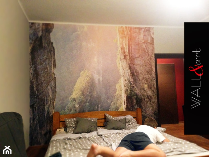 Przestrzeń i świeże powietrze w sypialni . - zdjęcie od Wall&art #Fototapety #NadrukiNaSzkle