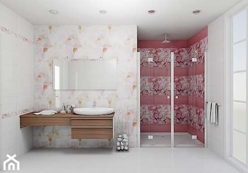 Duża bez okna łazienka, styl nowoczesny - zdjęcie od 1000 płytek Agnieszka Strychalska