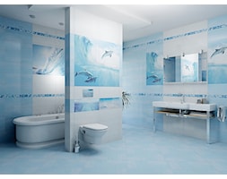 Delfiny cerrol błękitna łazienka