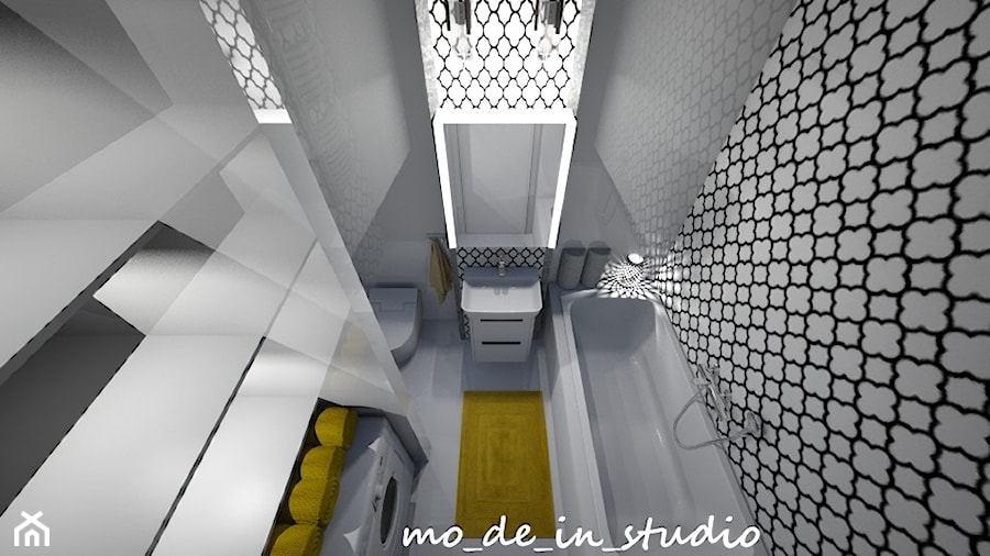 Mała łazienka - Mała łazienka, styl skandynawski - zdjęcie od mo-de-in-studio