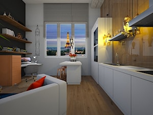 Kawalerka z Antresolą - Kuchnia, styl nowoczesny - zdjęcie od mo-de-in-studio
