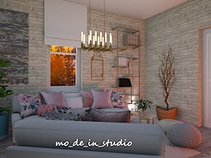 Salon z Cegłą - Salon, styl tradycyjny - zdjęcie od mo-de-in-studio