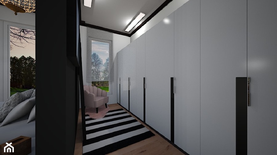 Sypialnia z Garderobą - Garderoba, styl nowoczesny - zdjęcie od mo-de-in-studio