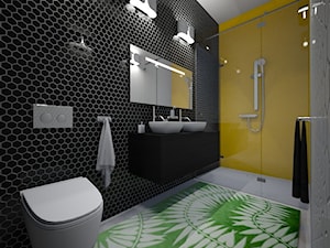Łazienka z Prysznicem - Średnia z dwoma umywalkami łazienka, styl nowoczesny - zdjęcie od mo-de-in-studio