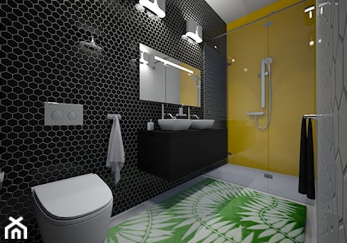 Łazienka z Prysznicem - Średnia z dwoma umywalkami łazienka, styl nowoczesny - zdjęcie od mo-de-in-studio