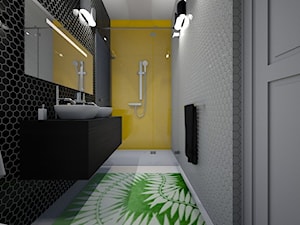 Łazienka z Prysznicem - Duża bez okna z dwoma umywalkami łazienka, styl nowoczesny - zdjęcie od mo-de-in-studio