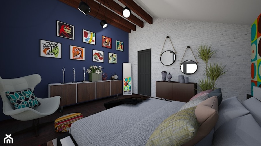 Sypialnia na Poddaszu - Sypialnia, styl nowoczesny - zdjęcie od mo-de-in-studio