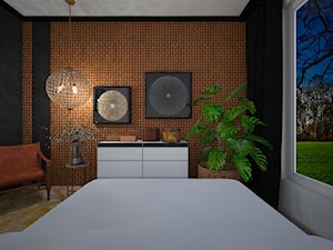 Sypialnia z Garderobą - Sypialnia, styl industrialny - zdjęcie od mo-de-in-studio