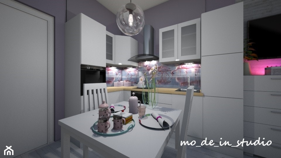 Mały Salon - Kuchnia, styl nowoczesny - zdjęcie od mo-de-in-studio  - Homebook