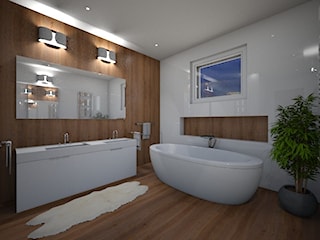 Łazienka z  Drewnem