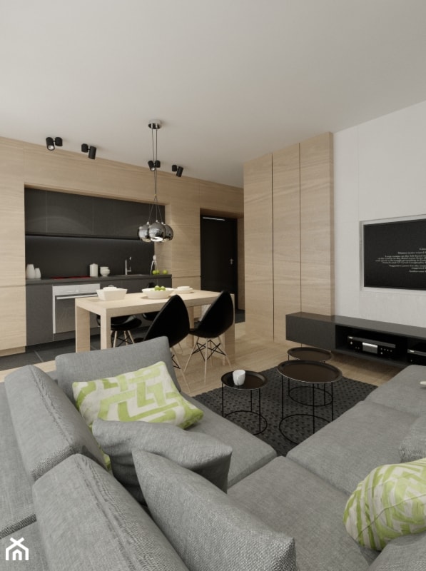 APARTAMENT 50m PUŁAWY - Salon, styl nowoczesny - zdjęcie od THE VIBE