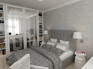 APARTAMENT 40m WARSZAWA - Średnia szara sypialnia, styl vintage - zdjęcie od THE VIBE