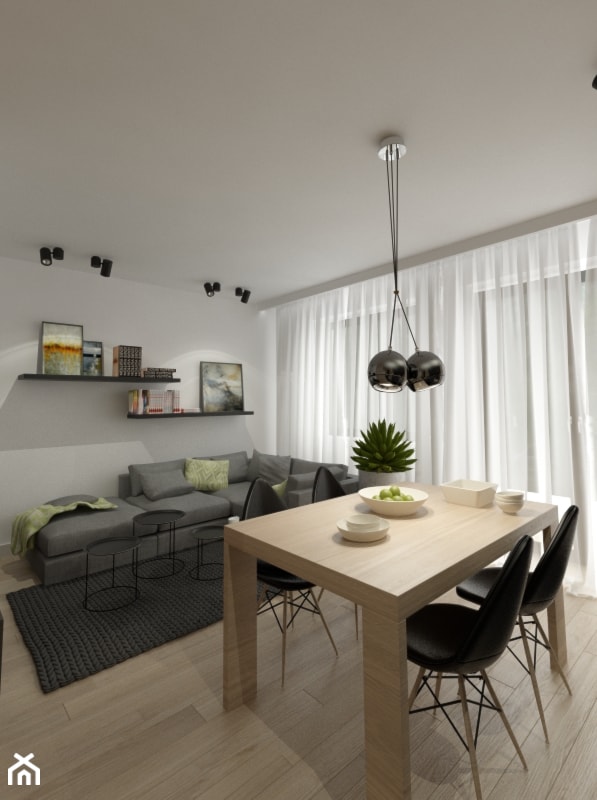 APARTAMENT 50m PUŁAWY - Salon, styl nowoczesny - zdjęcie od THE VIBE