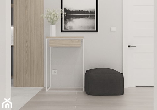 Mieszkanie nowoczesne, beton+drewno - Hol / przedpokój, styl skandynawski - zdjęcie od Illa Design